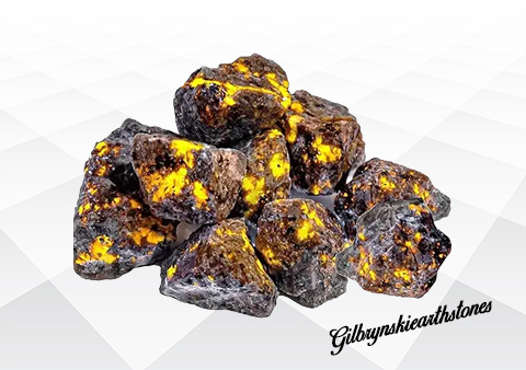 yooperlite stone natural raw rough flame crystals bulk for healing tumbling fountain rocks decor 0.45pounds
